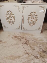 стеклянные столешницы: Тумба для вещей и одежды, Б/у, Без зеркала, ЛДСП, Самовывоз, цвет - Белый