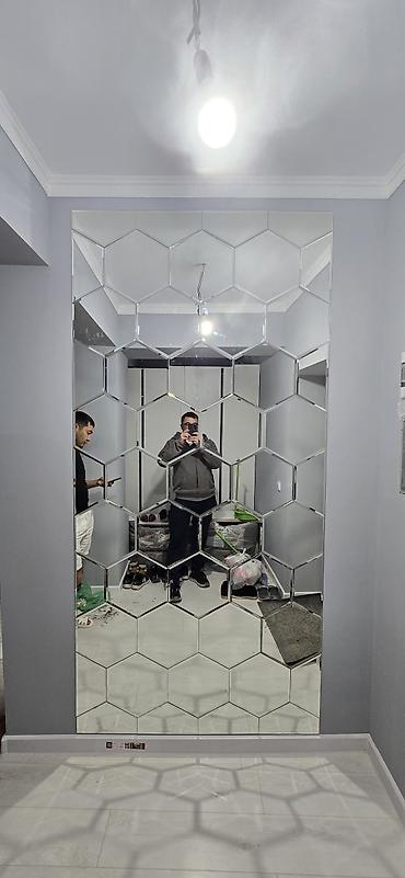 Зеркала: Зеркало на заказ от 2500 сом за м2! Производство Россия, 4мм толщина — 7