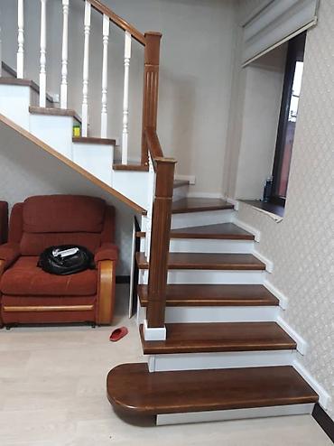 Обшивка лестниц: Лестница жазайбыз заказ менен замер установка байланыш телефон — 12