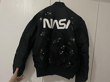 nike tech fleese: Двусторонний бомбер NASA - Модель: укороченный бомбер на молнии с — 2