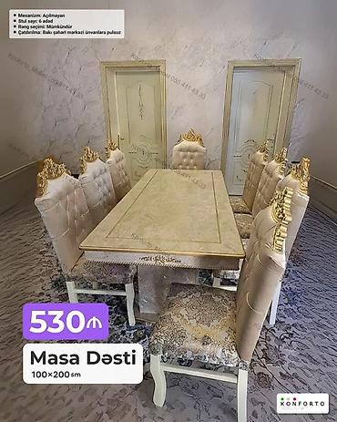Ev və bağ: Məhsul: Klassik üslubda Masa Dəsti Ölçü: - Masa: 100 × 200 sm — 1