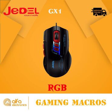 enet gaming mouse: Jedel Gx1 Mouse Məhsul: Led Usb Mouse (Işıqlı) Macros: Dəstəkləyir