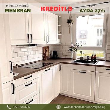 Sifarişlə mebel: Sifarişlə mətbəx dəsti, Özü çəkən petlələr, Sadə laminat, Kredit var, Pulsuz çatdırılma — 7