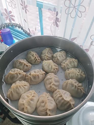 пакеты для пельменей: Домашние манты на пару с мясом по 40 сом, с тыквой по 25 сом - — 1