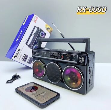 Zvučnici i stereo sistemi: Retro Radio prenosivi BT zvucnik sa LED svetlom Retro Radio Prenosivi — 2