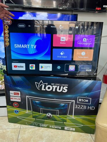 kanallar: Новый Телевизор Lotus Led 32" HD (1366x768), Бесплатная доставка, Доставка в районы