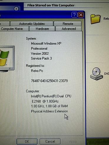 Masaüstü kompüterlər və iş stansiyaları: System: Microsoft Windows XP Professional Version: 2002 Service Pack 3 — 5