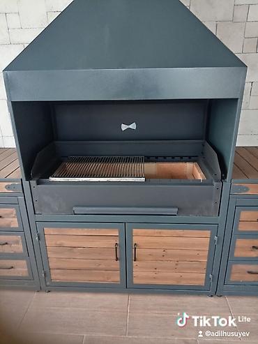 Все для дома и сада: Metal-manqal və açıq mətbəx modul dəsti - Material: qalın divarlı — 2