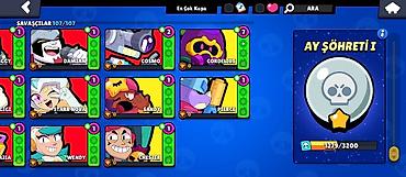 benetton çanta: Brawl Stars oyunu üçün yüksək səviyyəli hesab - Səviyyə: Maksimum 11 — 4