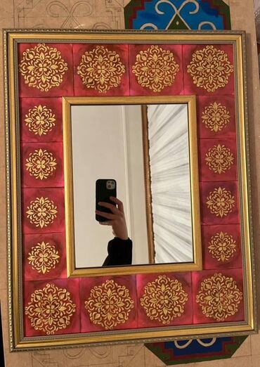 декоративные головы животных на стену: Güzgü Divar üçün, Düzbucaqlı, Dekorativ, Əl işi