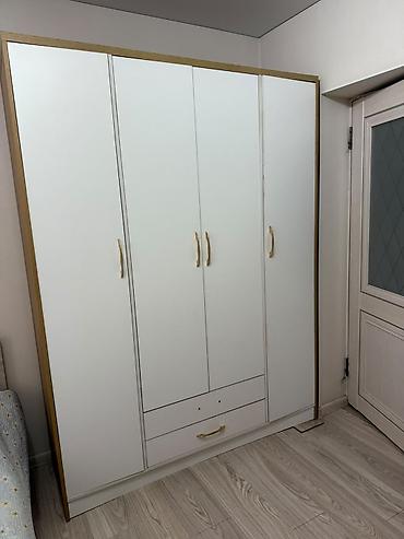 детская кровать 7 в 1: Спальный гарнитур, Б/у, Двуспальная кровать, Кыргызстан, ДСП, Самовывоз, цвет - Белый — 1