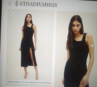 tikdirmek ucun don modeli: Повседневное платье, Миди, Stradivarius, S (EU 36)