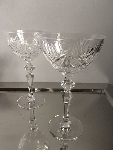 qapı ağ: Бокалы, цвет - Белый, Хрусталь, Набор из 2 шт., 200 мл