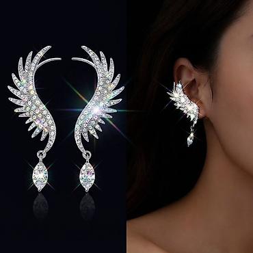 Серьги сөйкөлөр - кафы Г в форме изящных крыльев созданы для тех, кто