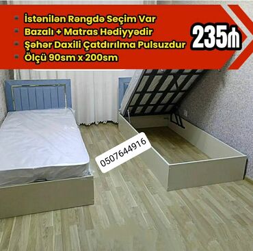 TV altlığı: Yeni, Təknəfərlik çarpayı, Bazalı, Matras ilə, Siyirməsiz, Azərbaycan