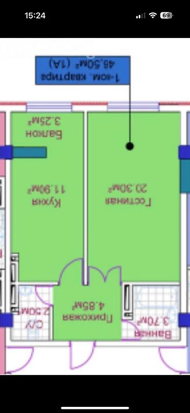 5: 1 комната, 46 м², Элитка, 3 этаж, ПСО (под самоотделку) — 3