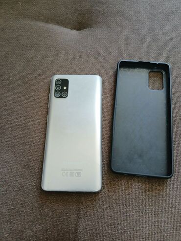 телефон рассрочку ош: Samsung A51, Б/у, 64 ГБ, цвет - Белый, 2 SIM