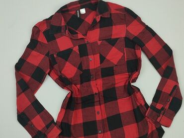 czerwona bluzki wieczorowe: Koszula Damska, H&M, 2XS, stan - Bardzo dobry