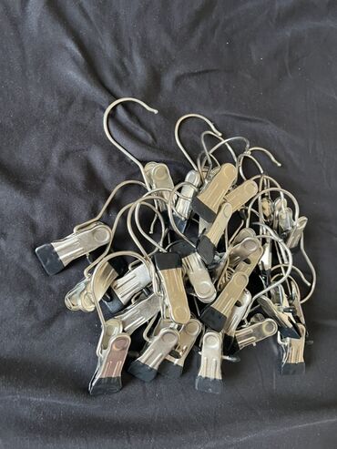 Mağaza asılqanları: 1 ədəd 1 manat 30 ədəddir Metal paltar asqısı klipləri – çoxlu sayda — 6