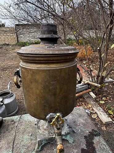 kohnə samavar: İşlənmiş Od Samovar, 10-dan çox l, Pulsuz çatdırılma — 8