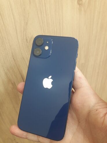 iphone 12 azerbaycan qiymeti: IPhone 12 mini, 64 GB, Mavi, Simsiz şarj, Face ID