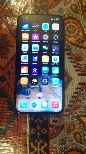 Apple iPhone: IPhone 13, 128 GB, Black Titanium, Zəmanət, Barmaq izi, Face ID