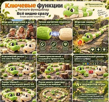 Игрушки: Игрушка змейка Game Snake Интерактивная 3D-реализация классической — 8