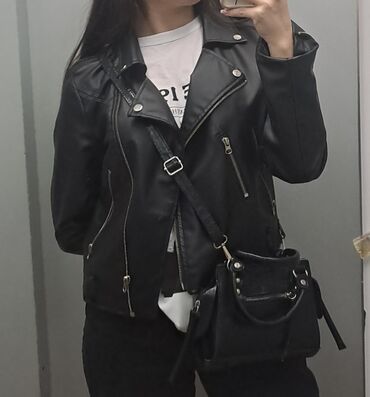 kurtk: Dəri kurtka, Bershka, M (EU 38)