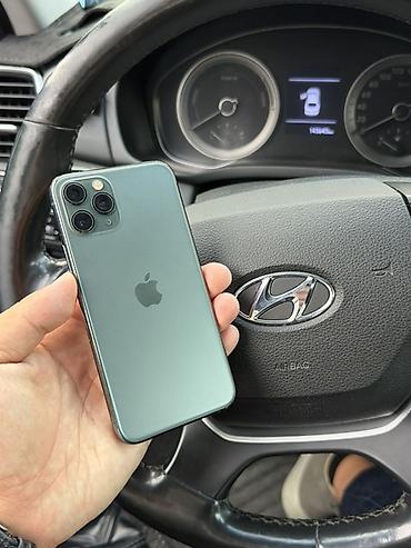 IPhone 11 Pro, Б/у, 64 ГБ, Matte Midnight Green, Защитное стекло, Чехол, 83 %