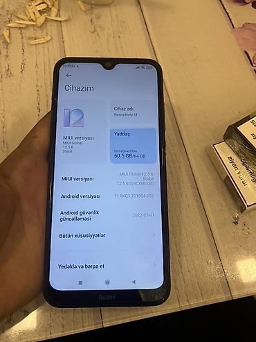 resmi note 12: Xiaomi 64 GB, rəng - Qara, 
 Barmaq izi — 1