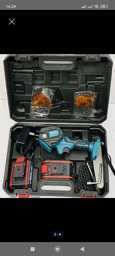 бензопила теха: Akkumulyatorlu mini elektrik mişar (zəncirli) Xüsusiyyətlər: - — 2