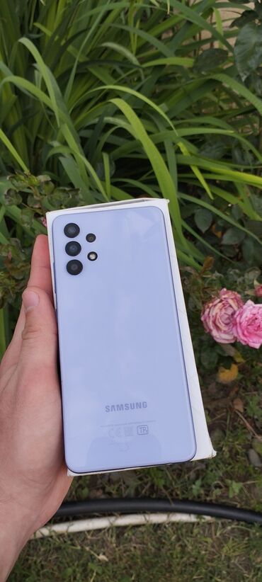 s6 samsung qiymeti: Samsung Galaxy A32, 64 ГБ, цвет - Фиолетовый, Отпечаток пальца, Face ID