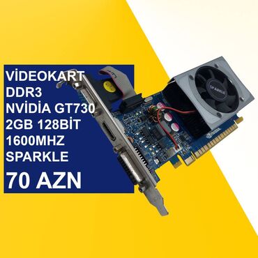 Masaüstü kompüterlər və iş stansiyaları: Videokart GeForce GT 730, < 4 GB, İşlənmiş