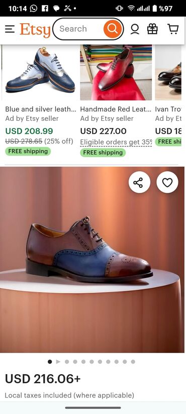 eqa shoes ecemi unvan: Creations Of London brendidir. 400 azne getizdirmişem İtalyadan