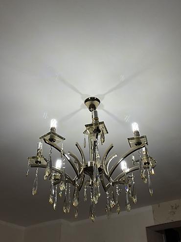 şamdan al: Çılçıraq, 8 lampa, Xrustal — 2