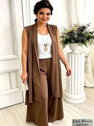 teget helanke: Elegantni ženski komplet za punine dame sastavljen od: - bezrukavog — 1