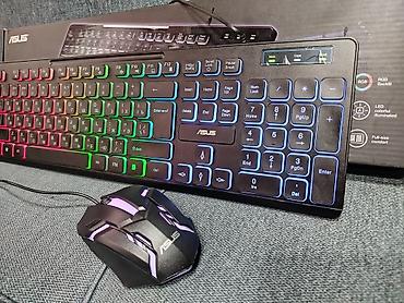 мыш: 🧑‍💻Игровой комплект ASUS: полноразмерная клавиатура + проводная мышь с — 4