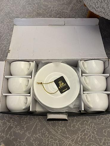 cofe: Qəhvə dəsti, rəng - Ağ, Farfor, 6 nəfərlik — 3