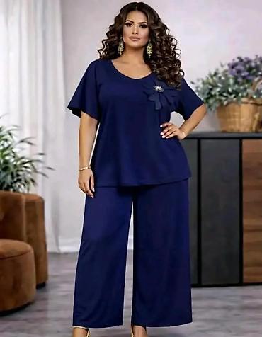 Kompleti: Dvodijelni ženski komplet – plus size - Gornji dio: bluzica sa — 7