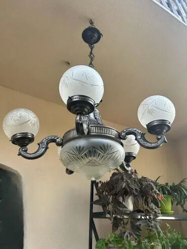 Ostali stilski nameštaj: Stari secesijski salonski luster Stari salonski luster U odličnom — 5