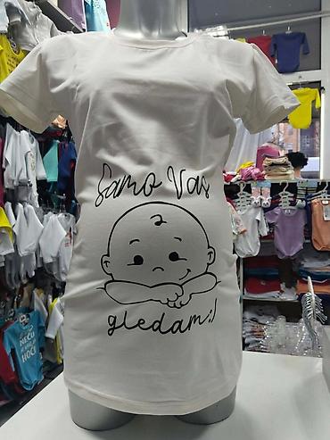 Majice kratkih rukava: Majice za trudnice sa štampom. Bele pamučne majice kratkih rukava sa — 16