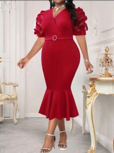 Haljine: 🌟Elegantna midi haljina sa efekt rukavima ✅Vise boja Cena 3700 din Vel na lalafo.rs — 14 Haljine: 🌟Elegantna midi haljina sa efekt rukavima ✅Vise boja Cena 3700 din Vel — 14