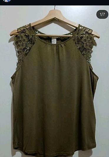 Ženska bluza bez rukava – maslinasto zelena - Model: bez rukava sa