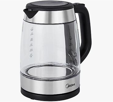 чайник электрический midea: Чайник электрический Midea MK-8008, 1.7 л, 2200 Вт, подсветка, стекло — 2