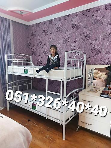 İkimərtəbəli uşaq çarpayıları: Oğlan və qız üçün, Yeni, Çarpayı, Matras ilə, Siyirməsiz — 2