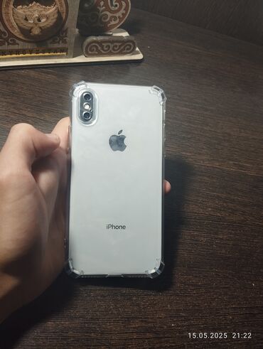 Apple iPhone: IPhone X, Б/у, 256 ГБ, White Titanium, Чехол, 100 %