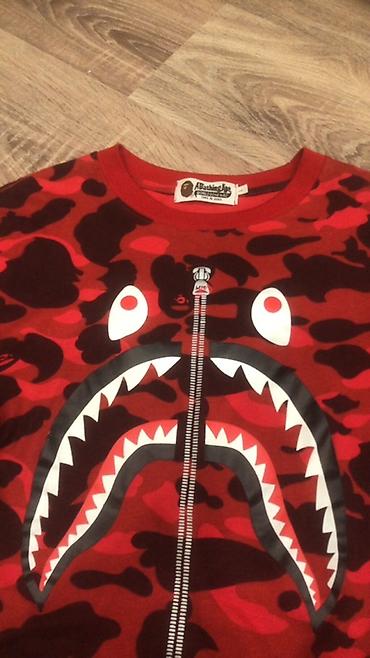 bape x: Futbolka, L, rəng - Qırmızı — 2