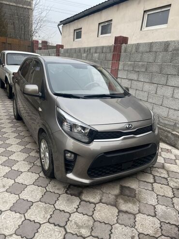маленькая машина: Автомобиль Kia Picanto в сером кузове хэтчбек. Модель оснащена фарами