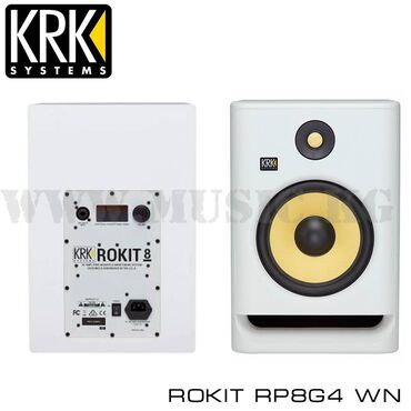 усилитель ремонт: Студийные мониторы KRK Rokit RP8G4 White Noise (пара) KRK RP8 G4 -
