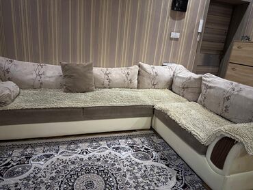 продать старую мебель в баку: Угловой диван, Б/у, Раскладной, Без подьемного механизма, Ткань, Бесплатная доставка на адрес
